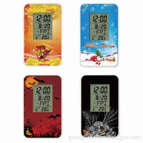 Cheap Digital Clocks with Temperature Display, Good Items as Promotional Gifts